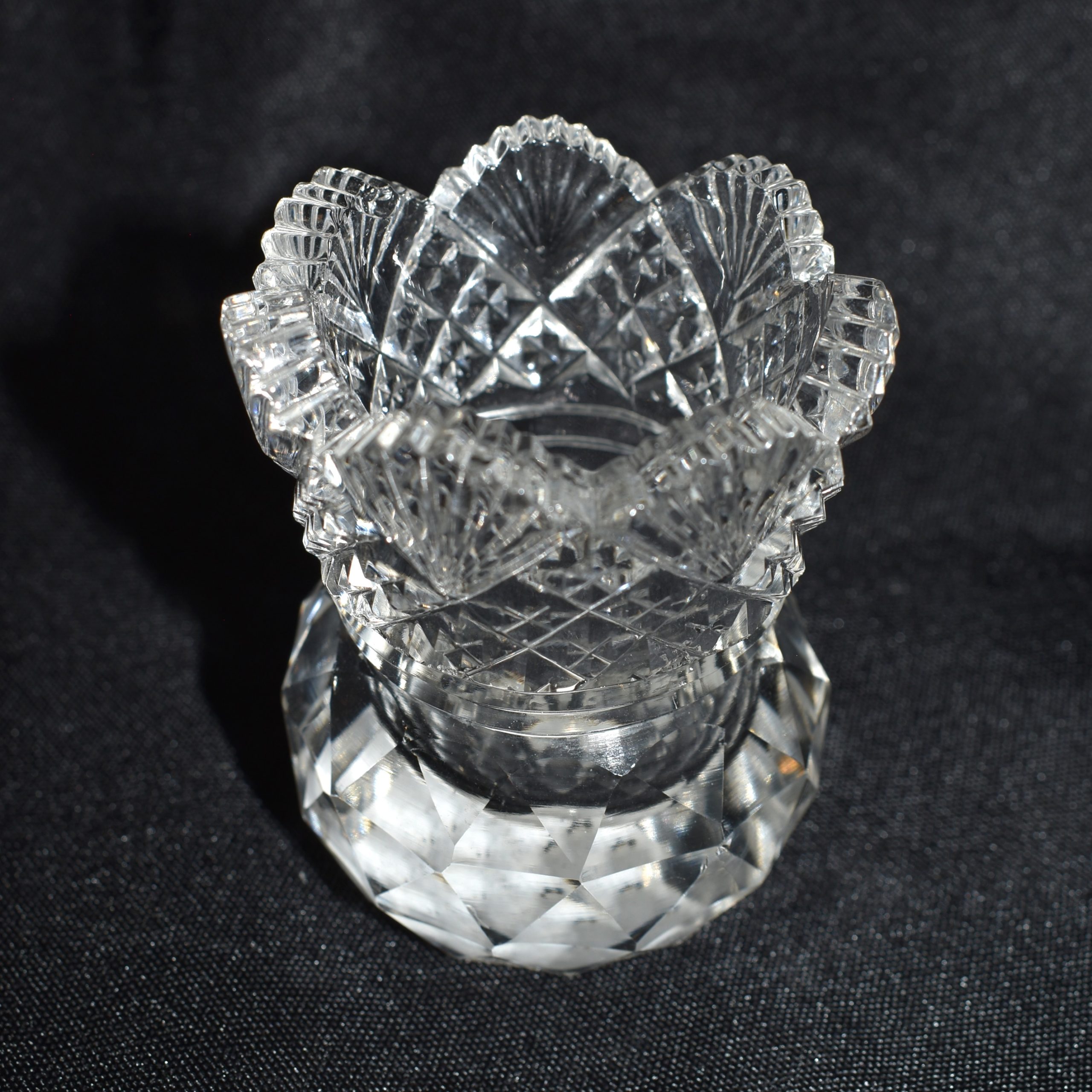 Cut Crystal Toothpick Holder